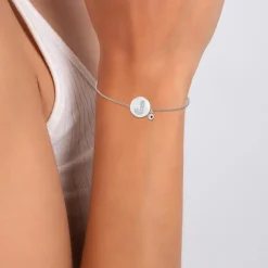 So Charm Bijoux Bracelet Femme So Charm - BD2693-ARGENT-J-DIAMANT - Bracelet Argenté Lettre | Femme Bracelet