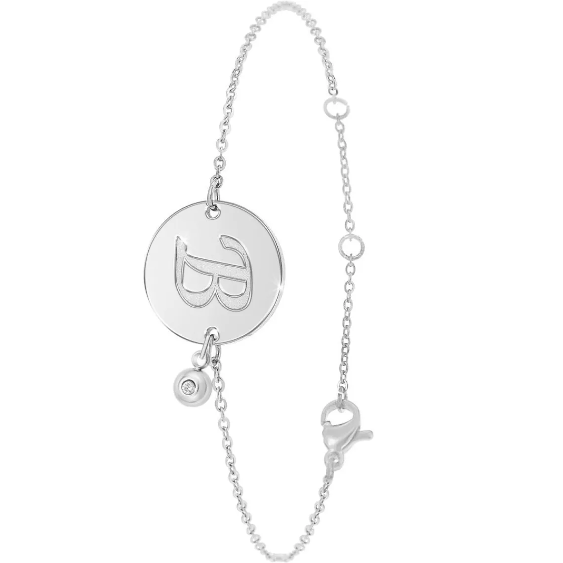So Charm Bijoux Bracelet Femme So Charm - BD2281-ARGENT-B-DIAMANT - Bracelet Initial Argenté | Femme Bracelet