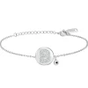 So Charm Bijoux Bracelet Femme So Charm - BD2693-ARGENT-B-DIAMANT - Bracelet Argenté Lettre | Femme Bracelet