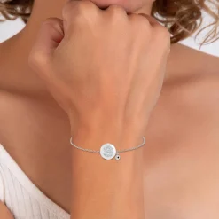 So Charm Bijoux Bracelet Femme So Charm - BD2693-ARGENT-S-DIAMANT - Bracelet Argenté Lettre | Femme Bracelet