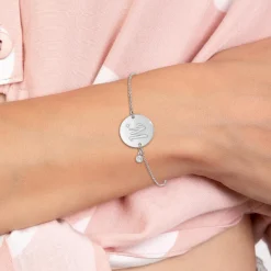 So Charm Bijoux Bracelet Femme So Charm - BD2281-ARGENT-M-DIAMANT - Bracelet Initial Argenté | Femme Bracelet
