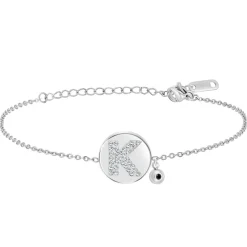 So Charm Bijoux Bracelet Femme So Charm - BD2693-ARGENT-K-DIAMANT - Bracelet Argenté Lettre | Femme Bracelet