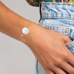 So Charm Bijoux Bracelet Femme So Charm - BD2281-ARGENT-J-DIAMANT - Bracelet Initial Argenté | Femme Bracelet