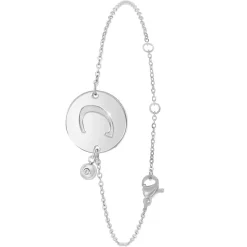 So Charm Bijoux Bracelet Femme So Charm - BD2281-ARGENT-C-DIAMANT - Bracelet Initial Argenté | Femme Bracelet