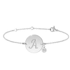 So Charm Bijoux Bracelet Femme So Charm - BD2281-ARGENT-A-DIAMANT - Bracelet Initial Argenté | Femme Bracelet