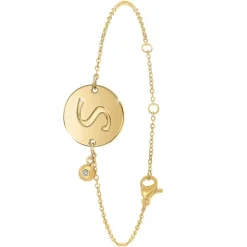 So Charm Bijoux Bracelet Femme So Charm - BD2281-DORE-S-DIAMANT - Bracelet Initial Doré | Femme Bracelet