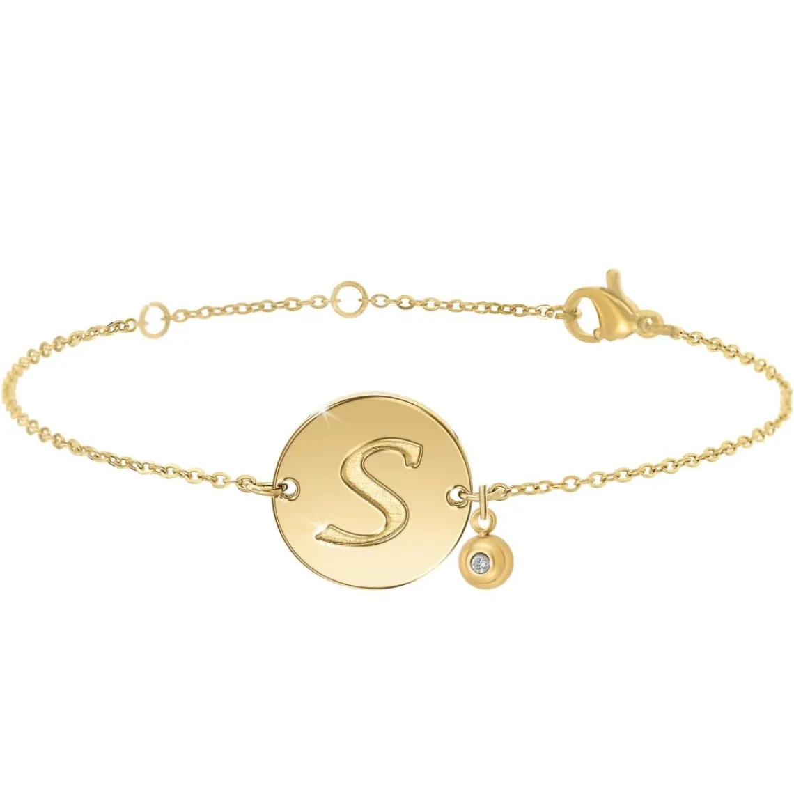 So Charm Bijoux Bracelet Femme So Charm - BD2281-DORE-S-DIAMANT - Bracelet Initial Doré | Femme Bracelet