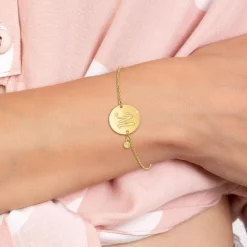 So Charm Bijoux Bracelet Femme So Charm - BD2281-DORE-M-DIAMANT - Bracelet Initial Doré | Femme Bracelet
