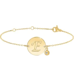 So Charm Bijoux Bracelet Femme So Charm - BD2281-DORE-E-DIAMANT - Bracelet Initial Doré | Femme Bracelet