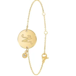 So Charm Bijoux Bracelet Femme So Charm - BD2281-DORE-N-DIAMANT - Bracelet Initial Doré | Femme Bracelet