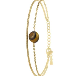 So Charm Bijoux Bracelet Femme So Charm - B4272-DORE-OEILDETIGRE - Bracelet Mode Doré | Femme Bracelet