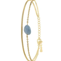 So Charm Bijoux Bracelet Femme So Charm - B4272-DORE-SODALITE - Bracelet Mode Doré | Femme Bracelet
