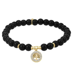 So Charm Bijoux Bracelet Femme So Charm - B4180-NOIR-DORE - Bracelet Arbre De Vie | Femme Bracelet