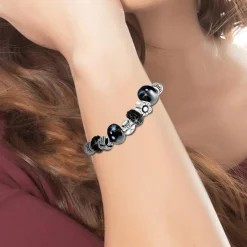 So Charm Bijoux Bracelet Femme So Charm - B1144-NOIR - Bracelet Perle Noir | Femme Bracelet