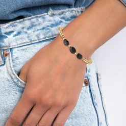 So Charm Bijoux Bracelet Femme So Charm - B4173-NOIR - Bracelet Mode Doré | Femme Bracelet