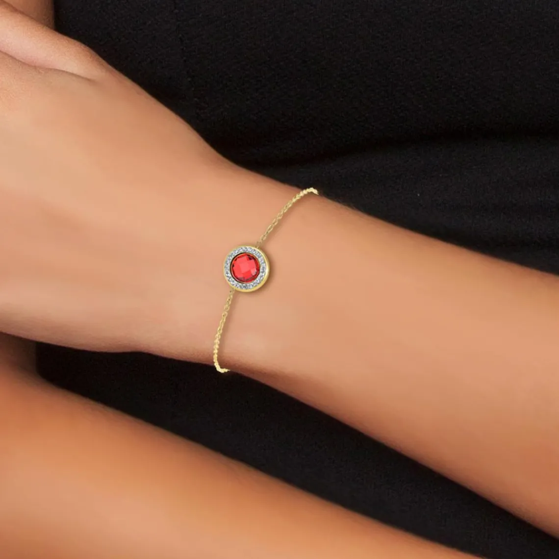 So Charm Bijoux Bracelet Femme So Charm - B2125-ROUGE - Bracelet Mode Doré | Femme Bracelet