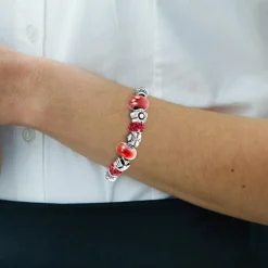 So Charm Bijoux Bracelet Femme So Charm - B1144-ROUGE - Bracelet Perle Rouge | Femme Bracelet