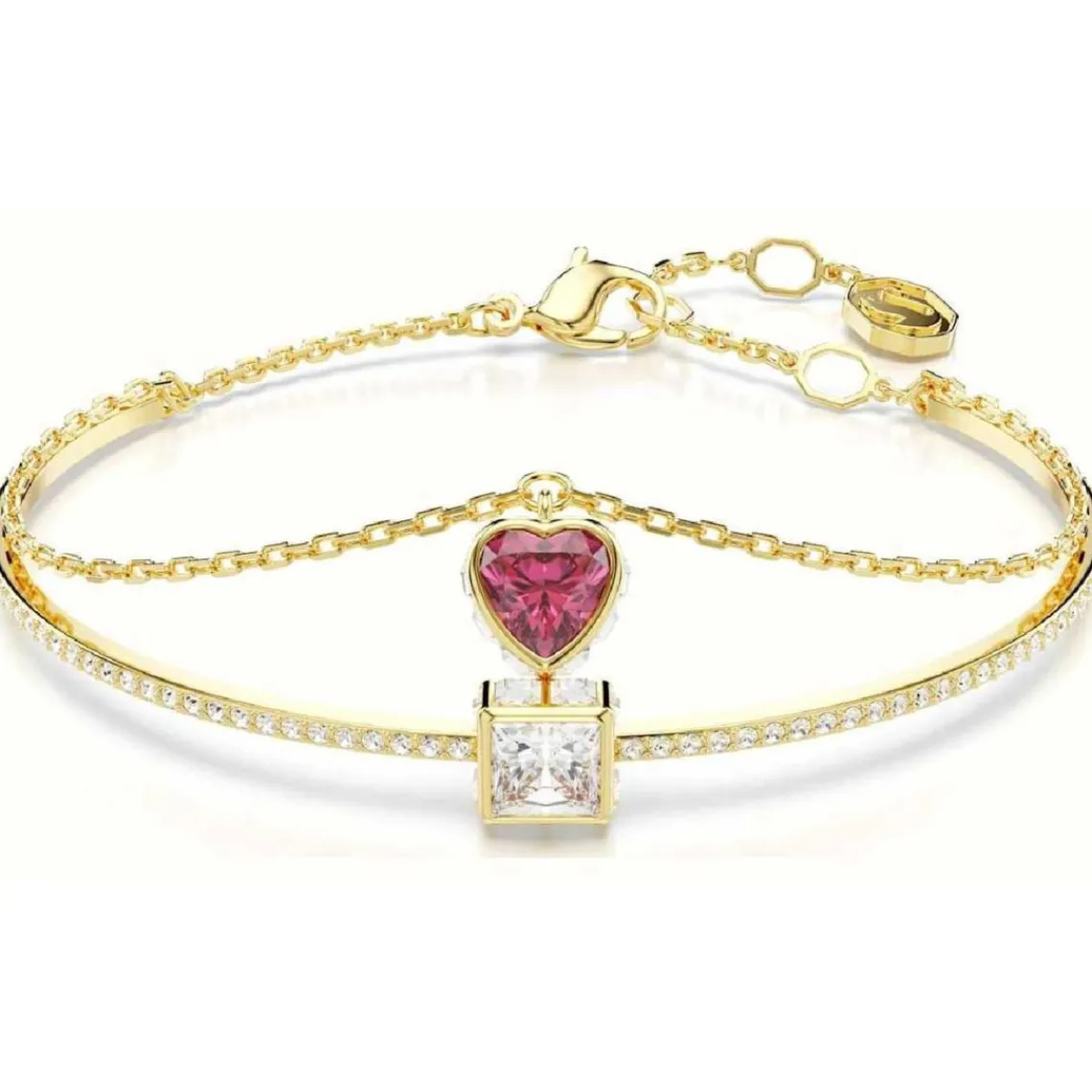 Swarovski Bijoux Bracelet Femme Swarovski Chroma Softb Heart - 5683835 rouge,doré | Femme Bracelet