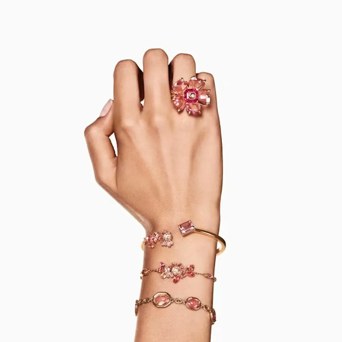 Swarovski Bijoux Bracelet Femme Swarovski Gema - 5688481 rose,doré | Femme Bracelet