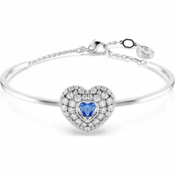 Swarovski Bijoux Bracelet Femme Swarovski Hyperbola Soft Heartt - 5680393 bleu,argent | Femme Bracelet