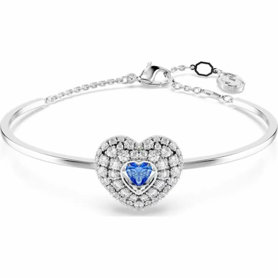 Swarovski Bijoux Bracelet Femme Swarovski Hyperbola Soft Heartt - 5680393 bleu,argent | Femme Bracelet