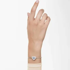 Swarovski Bijoux Bracelet Femme Swarovski Hyperbola Soft Heartt - 5680393 bleu,argent | Femme Bracelet