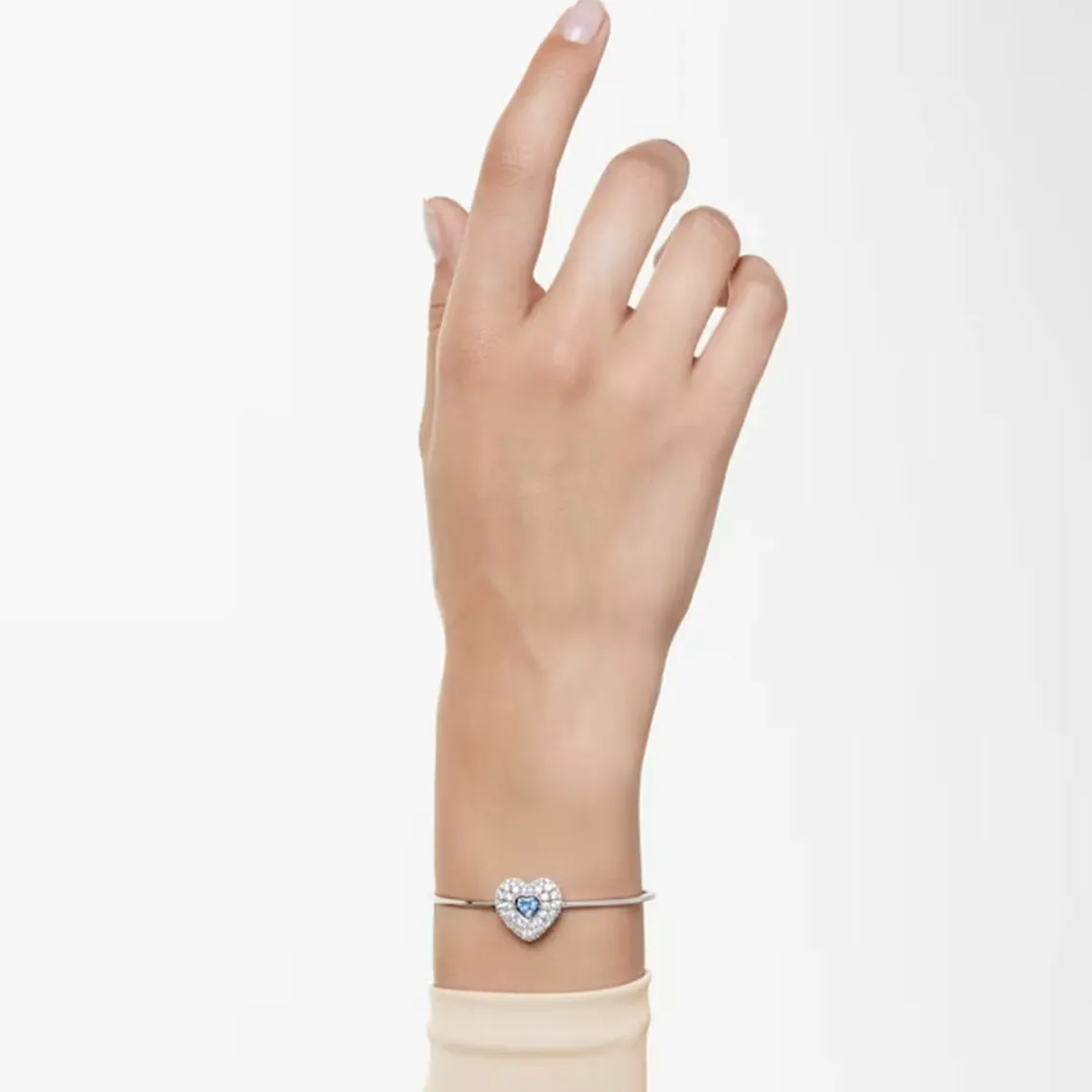 Swarovski Bijoux Bracelet Femme Swarovski Hyperbola Soft Heartt - 5680393 bleu,argent | Femme Bracelet