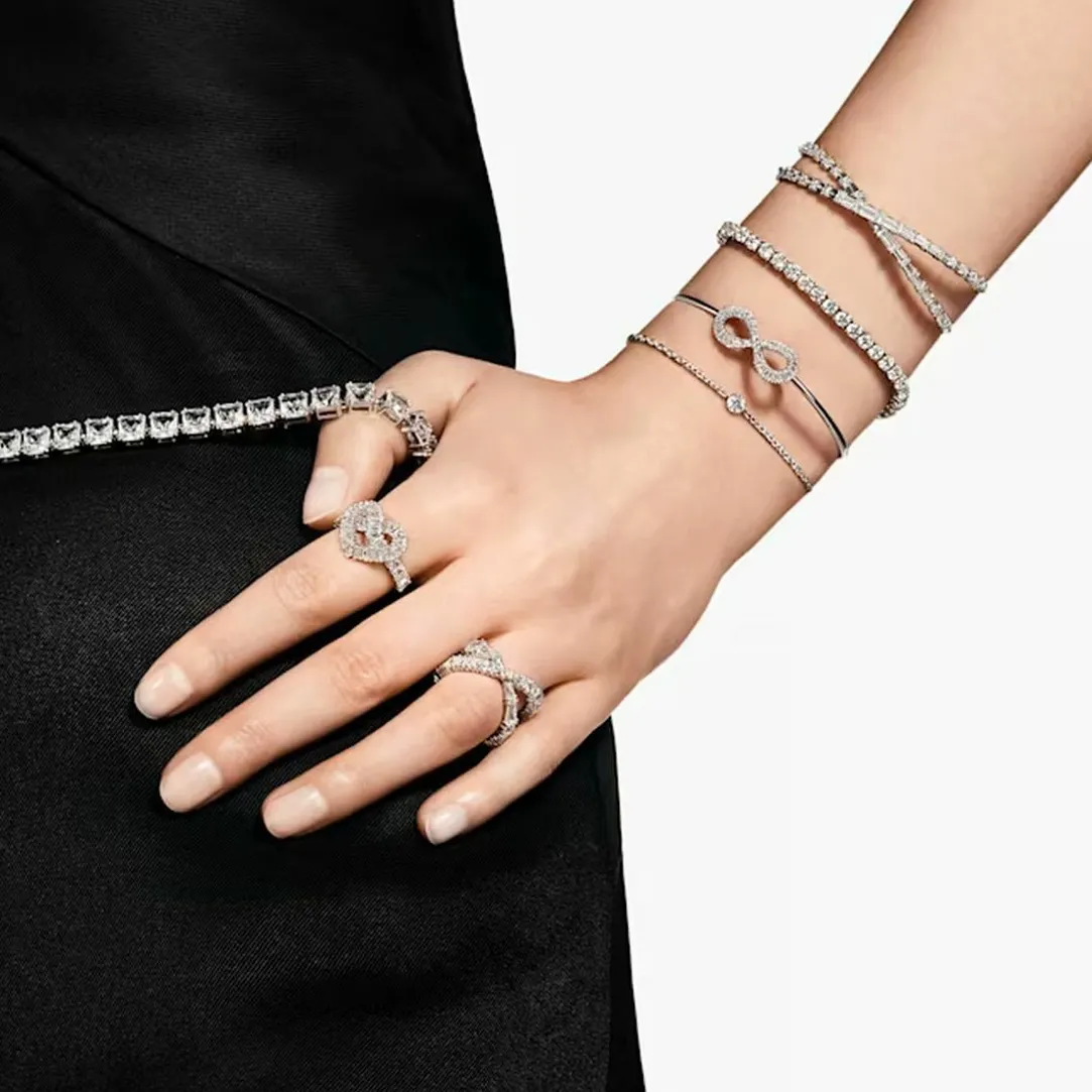 Swarovski Bijoux Bracelet Femme Swarovski Hyperbola Soft - 5684049 blanc,argent | Femme Bracelet
