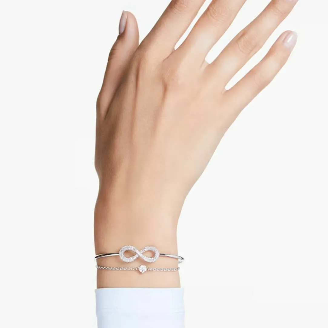 Swarovski Bijoux Bracelet Femme Swarovski Hyperbola Soft - 5684049 blanc,argent | Femme Bracelet