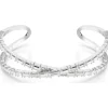 Swarovski Bijoux Bracelet Femme Swarovski Hyperbola Cuff - 567762 blanc,argent | Femme Bracelet