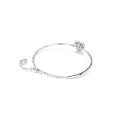 Swarovski Bijoux Bracelet Femme Swarovski Hyperbola Soft Heart - 5684385 blanc,argent | Femme Bracelet