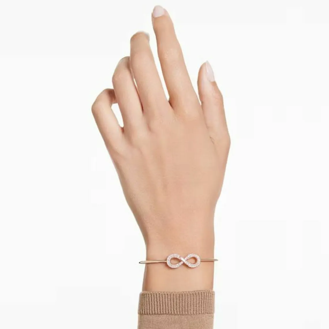 Swarovski Bijoux Bracelet Femme Swarovski Hyperbola Soft - 5679443 doré rose,blanc | Femme Bracelet