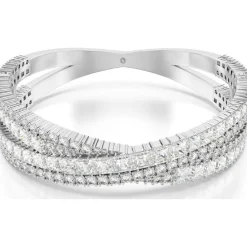 Swarovski Bijoux Bracelet Femme Swarovski Hyperbola Cuff L - 568026 blanc,argent | Femme Bracelet
