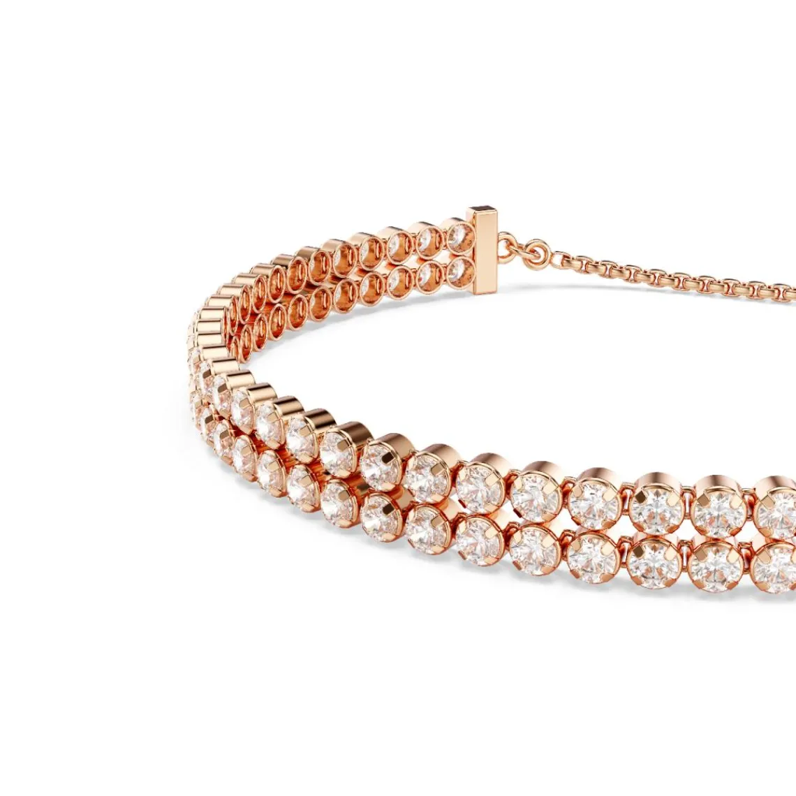 Swarovski Bijoux Bracelet Femme Swarovski Matrix - 5677823 Plaqué Or Rose Argent | Femme Bracelet