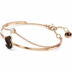 Swarovski Bijoux Bracelet Femme Swarovski Swan - 568824 noir,doré rose | Femme Bracelet
