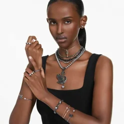 Swarovski Bijoux Bracelet Femme Swarovski Swan - 568824 noir,doré rose | Femme Bracelet
