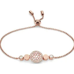 Fossil Bijoux Bracelet JF02905791 - DISQUE NACRÉ DORÉ ROSE Ajustable 16,5 cm Femme | Femme Bracelet