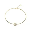Guess Bijoux Bracelet 4G Crush Acier Doré Chaîne Carrée Et Pampille 4G | Femme Bracelet