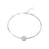 Guess Bijoux Bracelet 4G Crush Acier Rhodié Chaîne Carrée Et Pampille 4G | Femme Bracelet