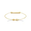 Maison de la Bijouterie Bracelet gourmette femme plaque à graver plaqué or UYY0Y5ZV | Femme Bracelet