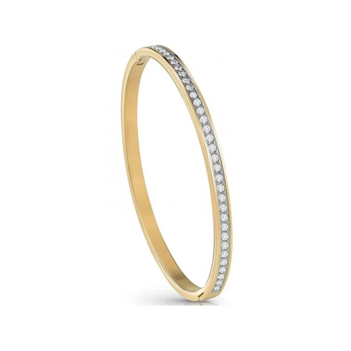 Guess Bijoux Bracelet JUBB02248JWYGS - Jonc acier rhodié pavé cristaux Femme | Femme Bracelet