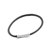 Maison de la Bijouterie Bracelet Homme acier cuir tressé noir 3ZY0U6ZU | Homme Bracelet