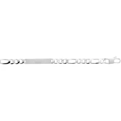 Maison de la Bijouterie Bracelet Homme argent chainage figaro 1-3 7mm 56300WYZ | Homme Bracelet