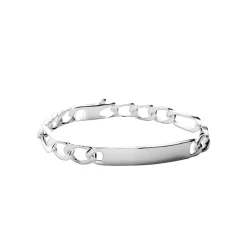Maison de la Bijouterie Bracelet Homme argent chainage figaro 1-3 8mm 53300VYZ | Homme Bracelet