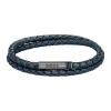 Boss Bijoux Bracelet Homme Ares 1580494 - Cuir, Acier Bleu | Homme Bracelet