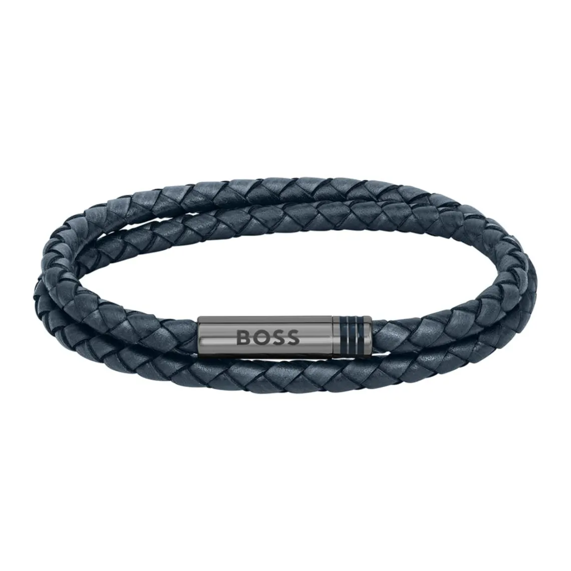 Boss Bijoux Bracelet Homme Ares 1580494 - Cuir, Acier Bleu | Homme Bracelet