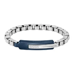 Boss Bijoux Bracelet Homme Orlado 1580359M - Acier Bleu | Homme Bracelet