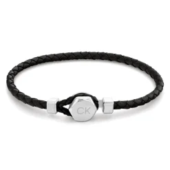 Calvin Klein Bijoux Bracelet Homme - 35000260 Cuir, Acier Noir | Homme Bracelet