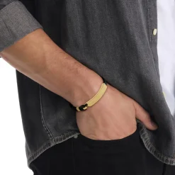 Calvin Klein Bijoux Bracelet Homme - 35000408 Cuir, Acier Noir | Homme Bracelet