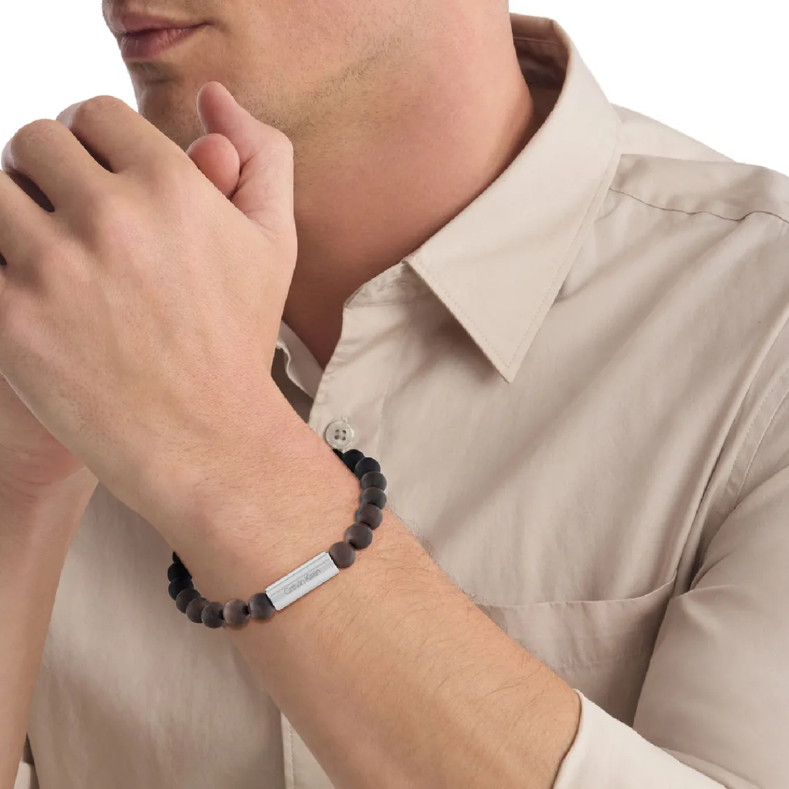 Calvin Klein Bijoux Bracelet Homme - 35000426 Acier Noir, Marron | Homme Bracelet